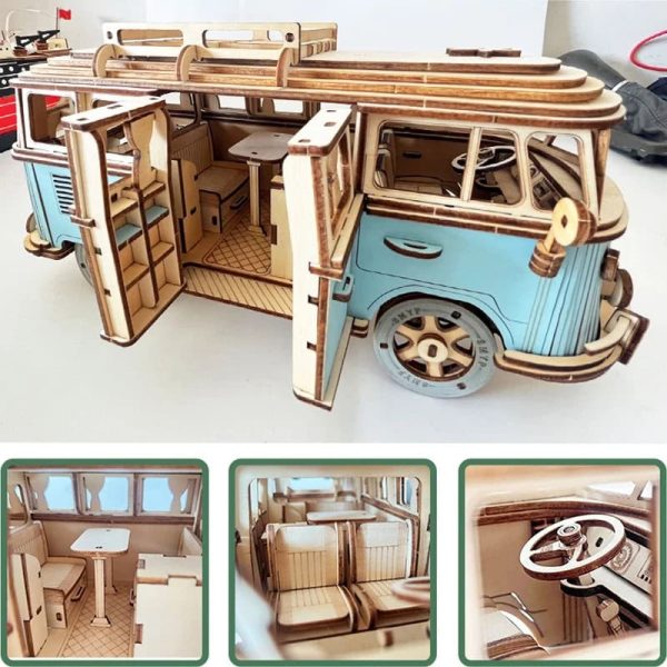 Miniatyrvan i trä, perfekt för dekoration eller vetenskaplig samling, med realistiska detaljer och noggrant utförande.
