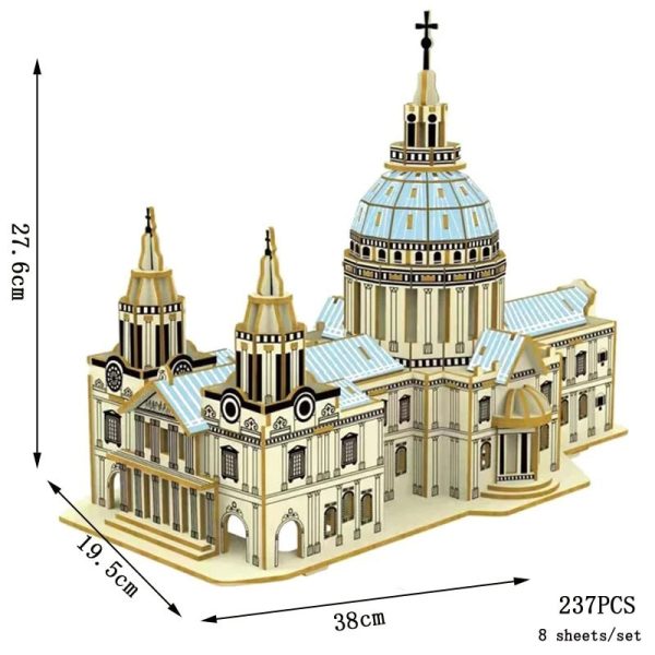 3D-modell av en religiös byggnad med central kupol, torn och arkitektoniska detaljer, perfekt för dekoration eller vetenskaplig samling.