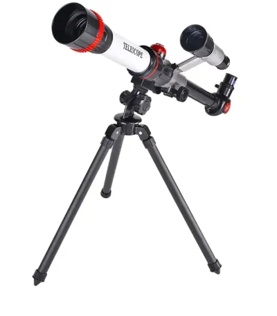 Astronomiskt teleskop med stativ, idealiskt för att observera stjärnor och planeter, perfekt för amatörastronomer och vetenskapsentusiaster.