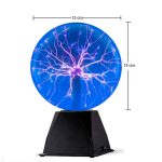 Dekorativ plasma-lampa med blå och lila ljuseffekter, perfekt för vetenskaplig eller modern inredning.