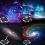 Projektor av stjärnhimmel och galax med projektor för inredning, idealisk för att skapa en kosmisk atmosfär i ditt utrymme.