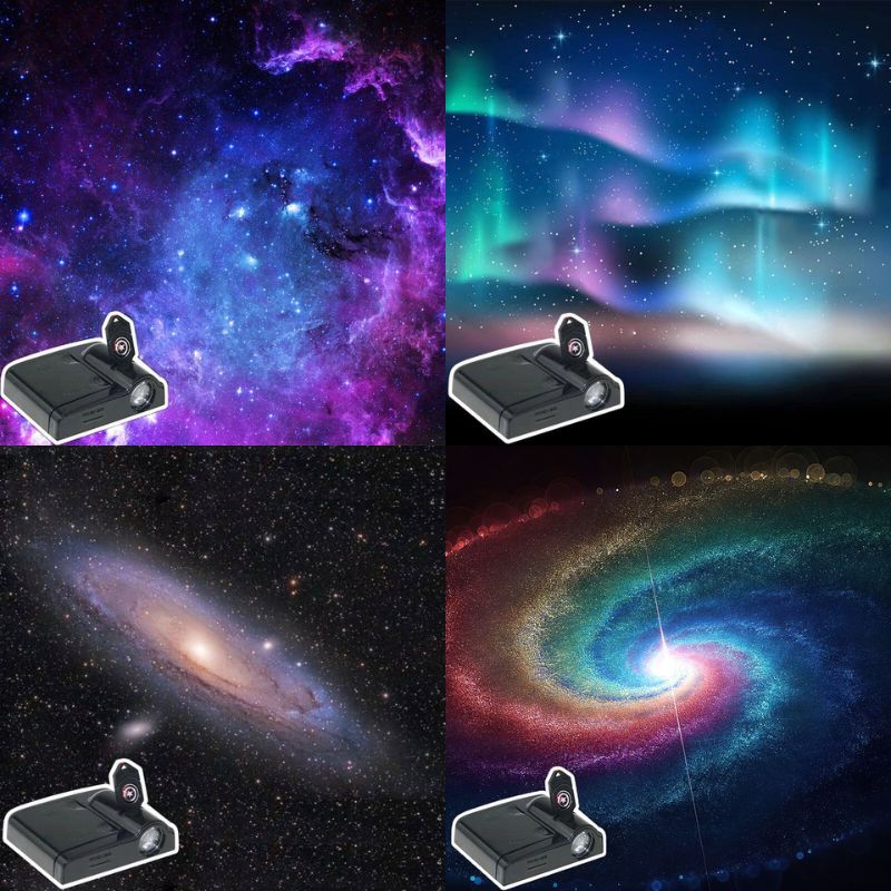 Projektor av stjärnhimmel och galax med projektor för inredning, idealisk för att skapa en kosmisk atmosfär i ditt utrymme.