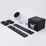 Mini bärbar projektor för projektion av bilder och videor, med flera moduler och tillbehör för enkel och praktisk användning.