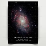 Triangulumgalaxen, bild av universum, kosmisk väggdekoration, vetenskapligt samlarobjekt, vetenskapsinredning, spiralgalax, astrofotografi, kosmologi, universum, stjärna, rymd.