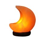 Upplyst orange månlampa, perfekt för inredning med vetenskaplig eller kosmisk stil.