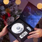 Astronomigåva med bärbar teleskop, perfekt för att observera stjärnor och konstellationer, idealisk för vetenskaps- och astronomientusiaster.