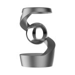 Vetenskapligt objekt i metall, modern inredning inspirerad av vetenskap, elegant och samtida design, perfekt för en original och sofistikerad inredning.