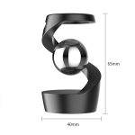 Vetenskapligt objekt i spiral med hängande kula, modern och elegant design, dimensioner 65mm x 40mm, perfekt för kontors- eller hyllinredning, vilket ger en touch av vetenskap och sofistikering.