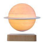 Saturnus LED-lampa, vetenskaplig dekoration, ljusobjekt för atmosfär.