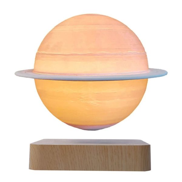 Saturnus LED-lampa, vetenskaplig dekoration, ljusobjekt för atmosfär.