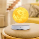 3D LED-månlampa, vetenskaplig och ljusdekoration, idealisk för en varm och pedagogisk atmosfär i ett sovrum eller vardagsrum.