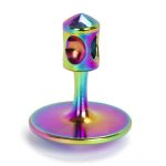Piercingtip i stål med iriserande finish, futuristisk och färgglad design, idealisk för modeaccessoarer och vetenskaplig dekoration.