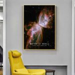 Butterfly-nebulosan, en vacker kosmisk formation på 3 302 ljusår, som illustrerar universums skönhet med sina vibrerande färger och komplexa detaljer.