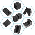 Svart plast 3D-pussel, pussel för mental stimulans och nöje.