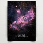 Nebulosan NGC 346 i Vintergatan, ett stjärnfullt område med rosa och lila gasmoln, som illustrerar ett stjärnbildningsområde på 210 000 ljusår.