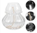 Transparent glasvas med laboratorieljus, perfekt för vetenskapliga experiment eller vetenskaplig dekoration.