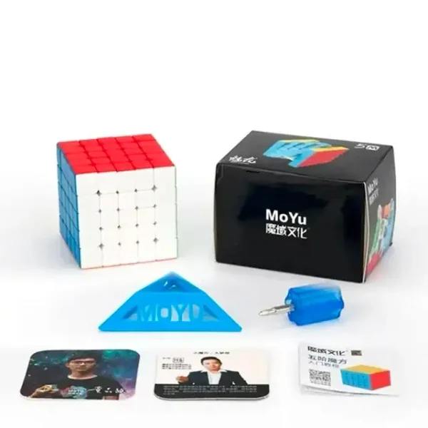 Rubiks kub 3x3 pusselaccessoarer med låda och verktyg.