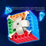 Inbyggda tillbehör i den lysande Rubiks kuben, design utan hölje, kompakt storlek, lätt, perfekt för modern och originell vetenskaplig inredning.