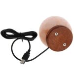 Designad skrivbordslampa i sten och trä med USB-kabel för elegant vetenskaplig inredning. Perfekt för ett kontor eller modernt arbetsutrymme, som förenar estetik och funktionalitet.