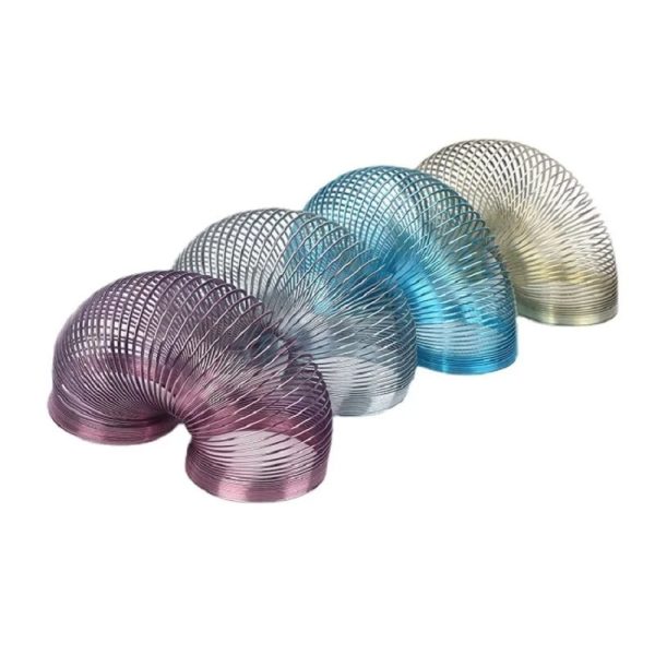 Färgade glasbehållare i spiralform, dekorativa och moderna, perfekta för inredning eller som samlarobjekt.