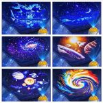 Galaxiprojektor med ljusvirvel, idealisk för inredning, kosmisk atmosfär och avkoppling.