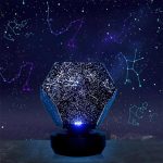 Dekorativ lampa i form av en kupol med lysande konstellationer, perfekt för vetenskaplig dekoration och nattlig atmosfär.