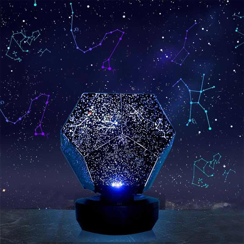 Dekorativ lampa i form av en kupol med lysande konstellationer, perfekt för vetenskaplig dekoration och nattlig atmosfär.