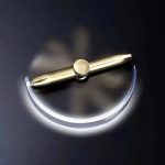 Nyckelring i form av ett guld teleskop, elegant vetenskaplig dekorationstillbehör, perfekt för vetenskaps- och astronomientusiaster.