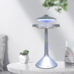 Futuristisk vetenskapslampa med blått ljus, modern och innovativ design, idealisk för vetenskaplig inredning eller för en teknologisk atmosfär i ditt utrymme.