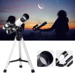 Astronomiskt teleskop för att observera natthimlen, idealiskt för amatörastronomi, med tillbehör som ingår för att utforska stjärnor och månen.