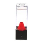 Elegant aromadiffusor i glas med röd silikonbas för aromatisk spridning.