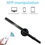 Vetenskaplig appkontrollenhet kompatibel med dator, iPhone och Android, illustrerad med en ansluten linjal och en smartphone.