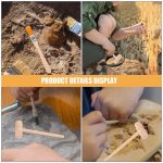 Geologiskt utforskningskit för barn med miniatyrverktyg för utgrävningar och upptäckter av fossiler.