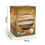 Miniatyr av Jupiter, planeten i solsystemet, för pedagogisk aktivitet.