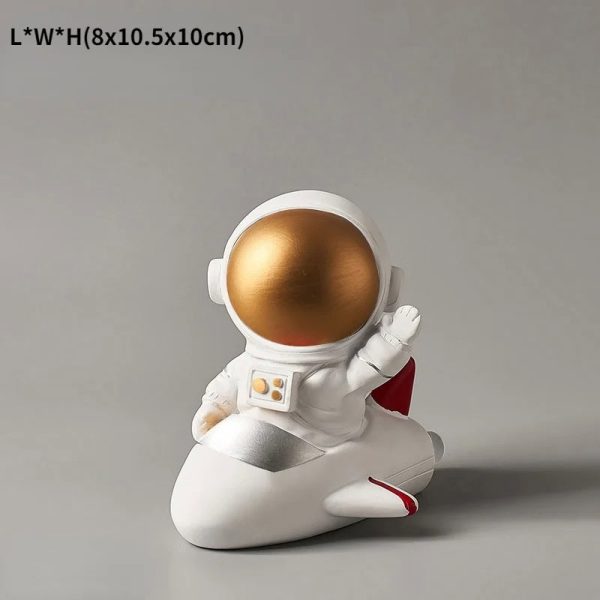 Astronautfigur i vetenskaplig stil.