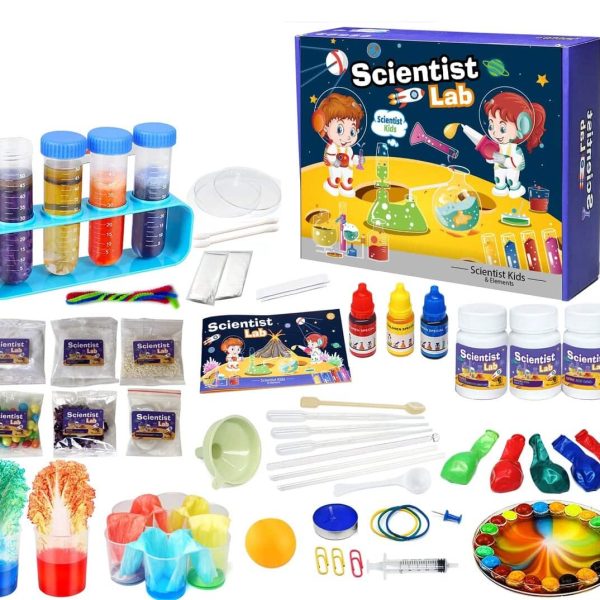 Vetenskapligt kit för kemi- och fysikexperiment.