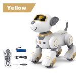 Utbildningsrobot för barn med fjärrkontroll, uppladdningsbart batteri och tillbehör, idealisk för lekfullt lärande och kognitiv stimulans.