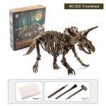 Triceratops i dinosaurieskelett att montera, perfekt för vetenskaplig och pedagogisk dekoration.