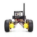 Programmerbar utbildningsrobot med sensor och motor, idealisk för att lära sig robotik och programmering. Kompakt design med robusta hjul för vetenskapliga och utbildande projekt.