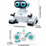 Programmerbar utbildningsrobot för barn, med fjärrkontroll och interaktiva funktioner, perfekt för att lära sig programmering och robotik på ett lekfullt och pedagogiskt sätt.