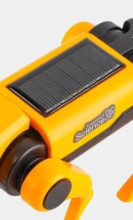 Solglasögon med solfilter för vetenskaplig observation, idealiska för astronomi och utbildning, i gult och svart, med synlig "Science"-logotyp.