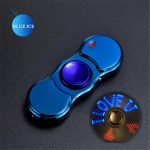 Blå fidget spinner med lysande LED, designad för avkoppling, koncentration och stresslindring, idealisk för entusiaster av innovativa gadgets.