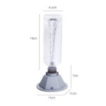 Vortexblad i glas med plastbas, 19 cm hög, 6,2 cm i diameter, perfekt för vetenskapliga experiment och utbildande demonstrationer.
