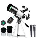 Astronomiskt teleskop med fjärrkontroll, filter och stöd för himmelsobservation, idealiskt för amatörastronomi och stjärnobservation.