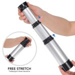 Teleskop med tre sektioner i aluminium, idealiskt för natur- och astronomisk observation, med gratis förlängningsfunktion.