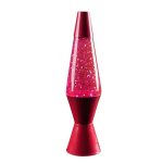 Rosa Lava-lampa med glitter, färgglad och glittrande design, idealisk för vetenskaplig eller lekfull dekoration.