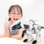 Pedagogisk robothund för barn, interaktiv vetenskaplig leksak med pedagogiska och underhållande funktioner, perfekt för att stimulera lärande och nyfikenhet hos unga.
