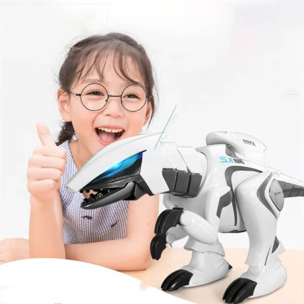 Pedagogisk robothund för barn, interaktiv vetenskaplig leksak med pedagogiska och underhållande funktioner, perfekt för att stimulera lärande och nyfikenhet hos unga.