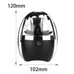 Kompakt laboratoriecentrifug i glas med svart plaststöd, idealisk för vetenskaplig forskning och experiment hemma.