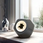 Nattlampa i form av en björn, modern design, idealisk för inredning och barnrum, som ger en varm och lugnande atmosfär.